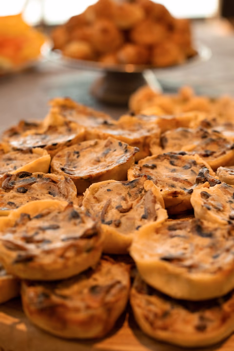 mushroom quiche catering 2